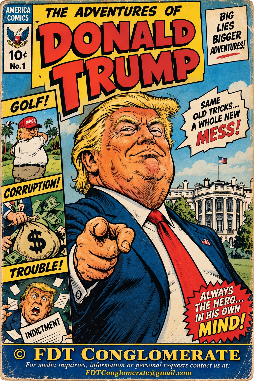 The Adventures of Donald Trump comic-book cover